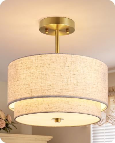 12.6Inch Semi Flush Mount Ceiling Light