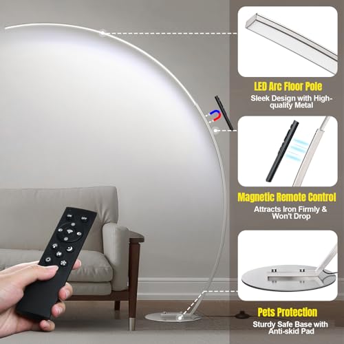 Dimmable LED Floor Lamp with 3 Color Temperatures