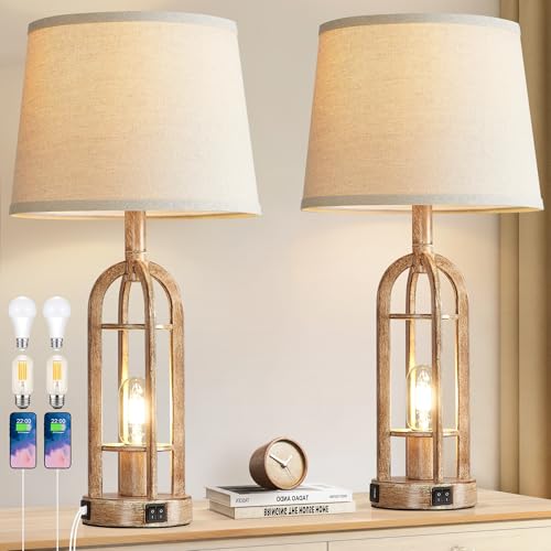 Table Lamps for Living Room End Table Set of 2 (2 Count)