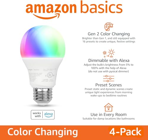Smart A19 LED Light Bulb (4 Count)