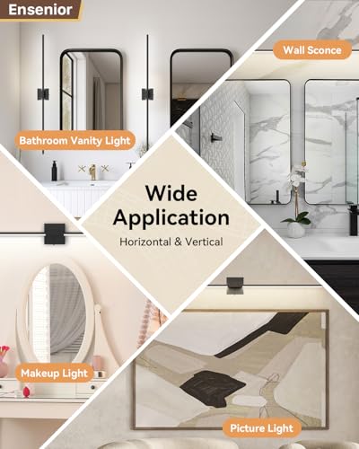 48" Modern Black Bathroom Vanity Lights