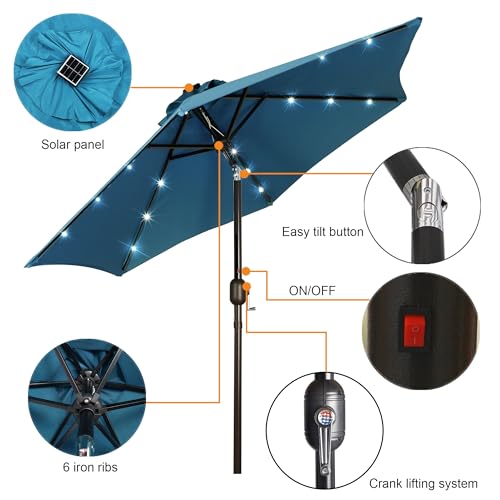 7.5 ft Solar Umbrella