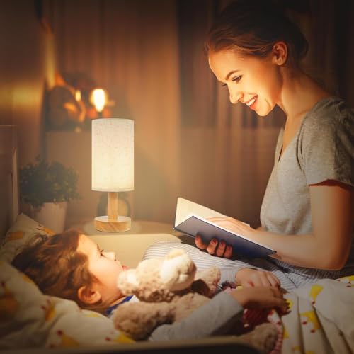 Small Bedside Table Lamps for Bedroom Set of 2 (2 Count)