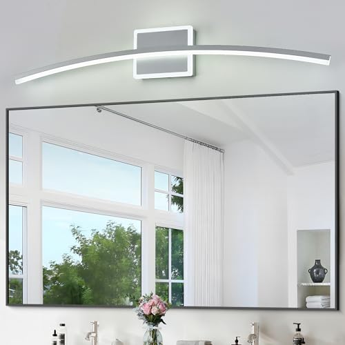 Modern LED Wall Sconce Silver LED Bathroom Light Fixtures Over Mirror Wall Lighting for Bathroom