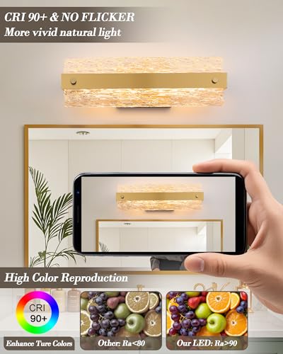 Modern LED Bathroom Vanity Light Fixture Over Mirror
