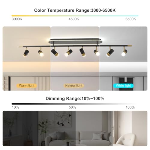 8 Light LED Track Lighting Fixtures Ceiling