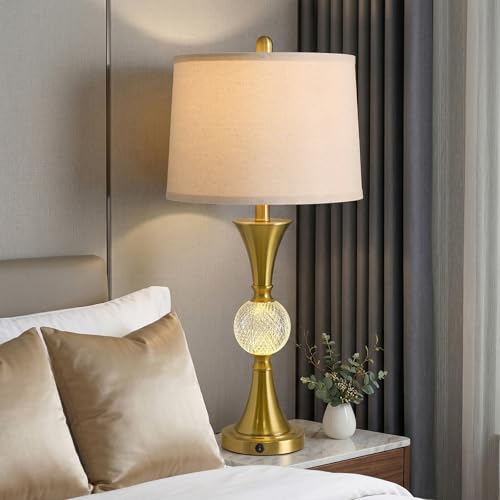 28.5" Gold Table Lamps Set of 2 (2 Count)