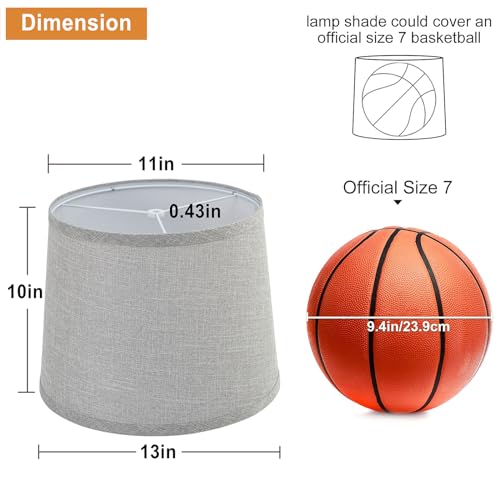Grey Lamp Shades Set of 2 (2 Count)