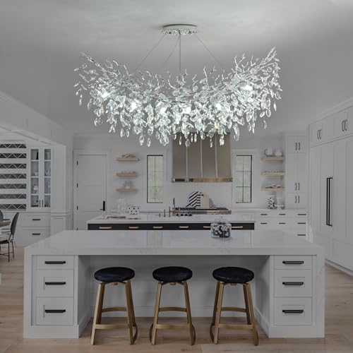 Rectangle Crystal Tree Branch Chandelier