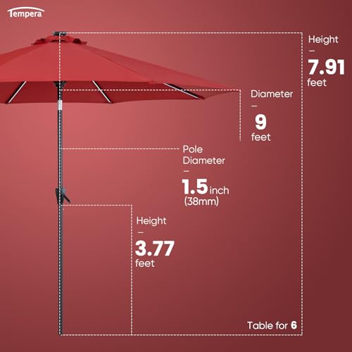 9ft Patio LED Umbrella with light