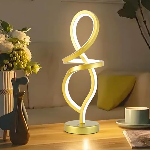 RGB Modern Small Table Lamp with LED Spiral Design