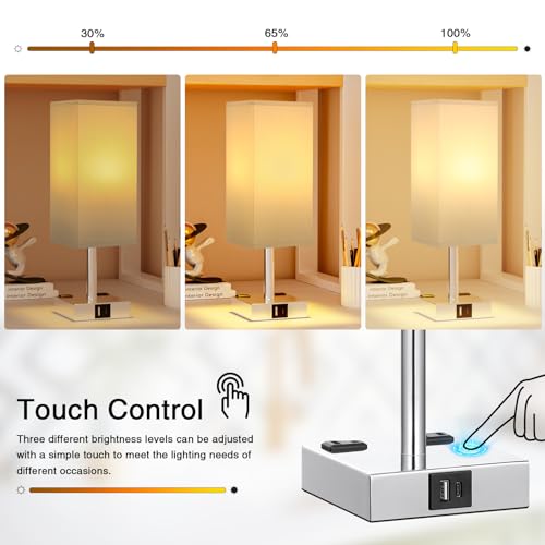 White Touch Table Lamp for Bedroom