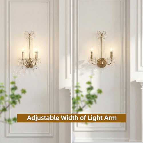 Crystal Wall Sconces Set of 2