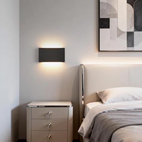 Wood Wall Sconce Indoor Wall Lights Hardwired 1 Pack Up and Down Wall Mount Light for Living Room Bedroom Hallway