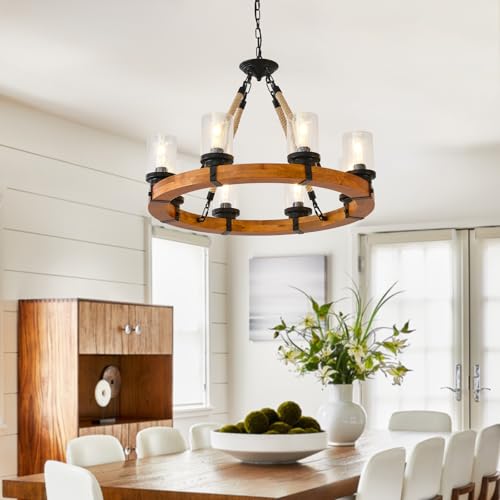 32 Inch Wagon Wheel Light Fixture 8