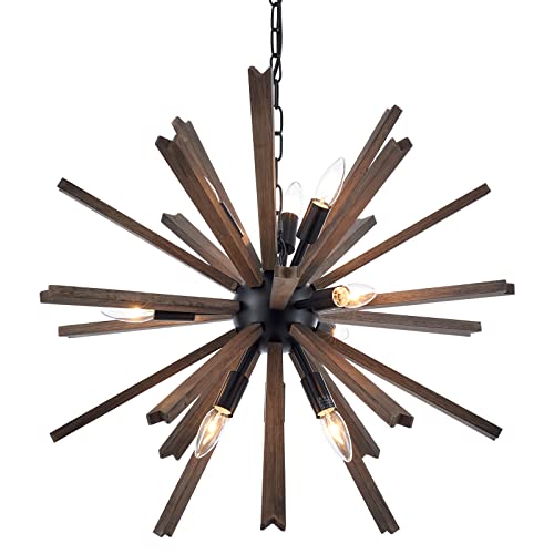 9 Light Sputnik Pendant Light Black