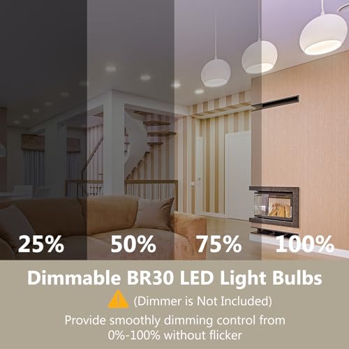 BR30 LED Light Bulbs Indoor Flood Light 65W Equivalent
