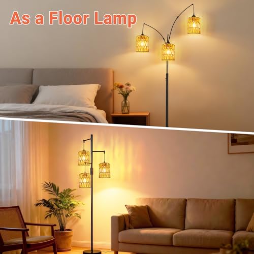 3 Pack Rattan Lamp Shades (3 Count)