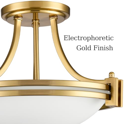 Modern Gold Semi Flush Mount Ceiling Light
