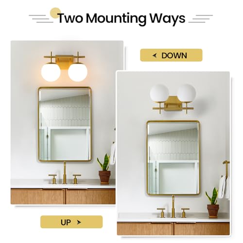 Gold Vanity Light (2 Count)