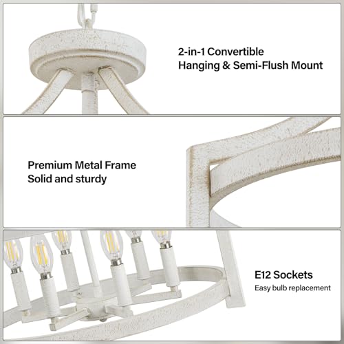 6 Light Farmhouse Chandelier