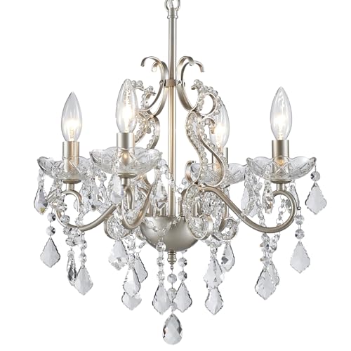 Crystal Chandelier Light Fixture (4 Count)
