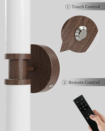 Walnut Wireless Battery Operated Wall Sconces with Remote Control