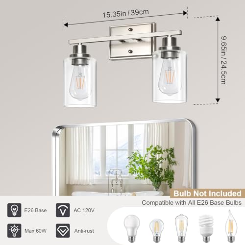 2 Light Bathroom Light Fixtures