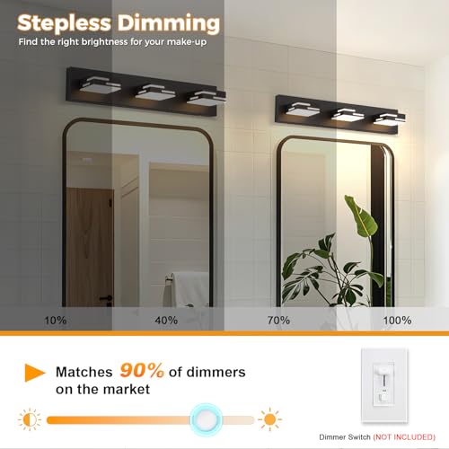 3 Light 5CCT Modern Bathroom Vanity Light Fixtures