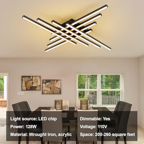 45.7" Modern Ceiling Light with Remote