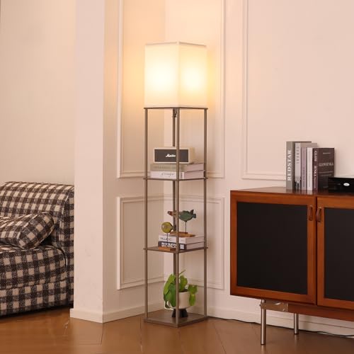 Floor Lamp with Shelves