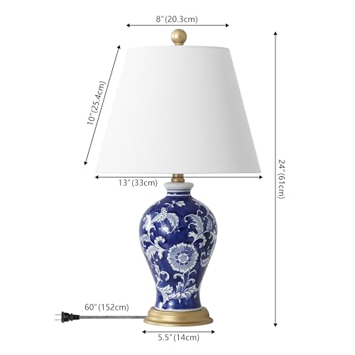 Grace 24" French Country Floral Urn Ceramic Lamp