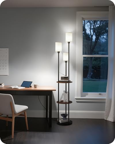70.9" Floor Lamp with Shelves (3 Count)