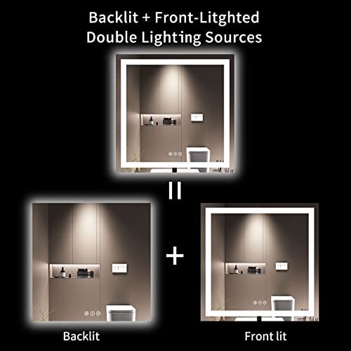 36"X36" LED Bathroom Mirror with Lights