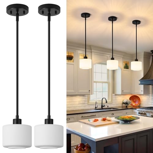 Black Pendant Lights Kitchen Island 2 Pack (2 Count)