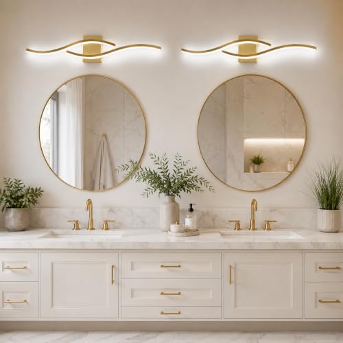 Modern Vanity Lights Dimmable Bathroom Light Fixtures Over Mirror Bathroom LED Vanity Light for Bathroom Living Room