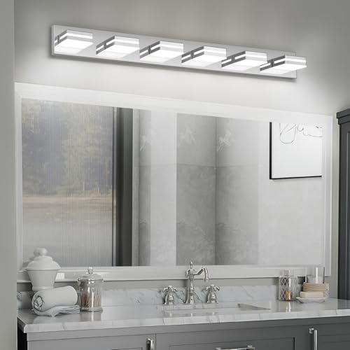 Modern LED Stainless Steel Chrome Acrylic Bathroom Lights Fixtures 6