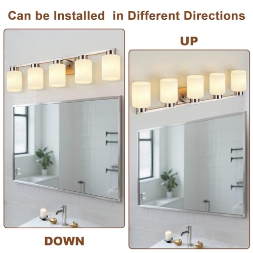 5 Light Bathroom Light Fixtures (5 Count)