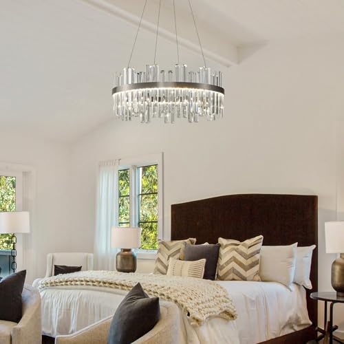 Nickel Led Modern Crystal Chandelier