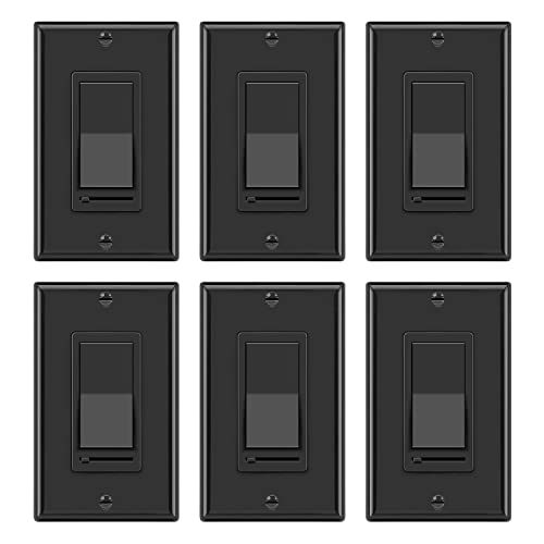 6PK Dimmer Wall Light Switch (6 Count)