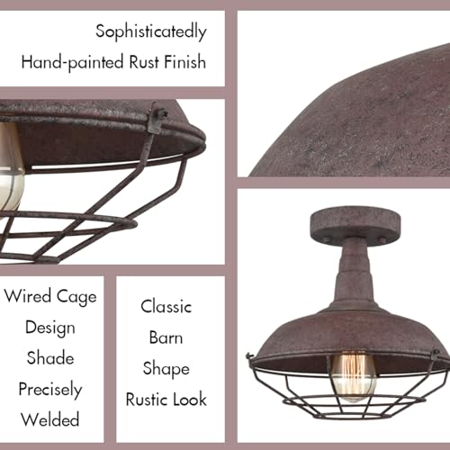 Semi Flush Mount Ceiling Light Barn Style Light Fixtures