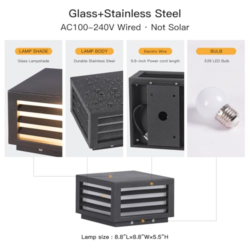 Glass Post Lights Outdoor