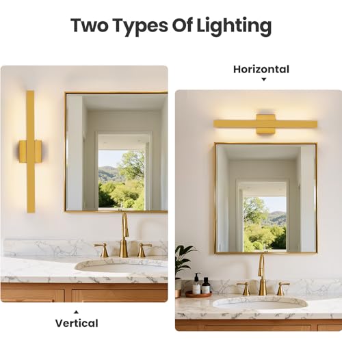Gold Bathroom Vanity Light