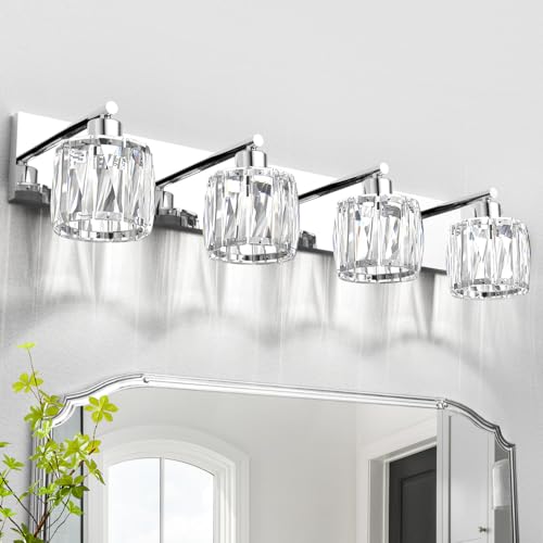 Crystal Vanity Lights for Bathroom (4 Count)