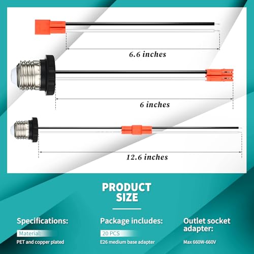 100 Pcs E26 Socket Adapter (100 Count)