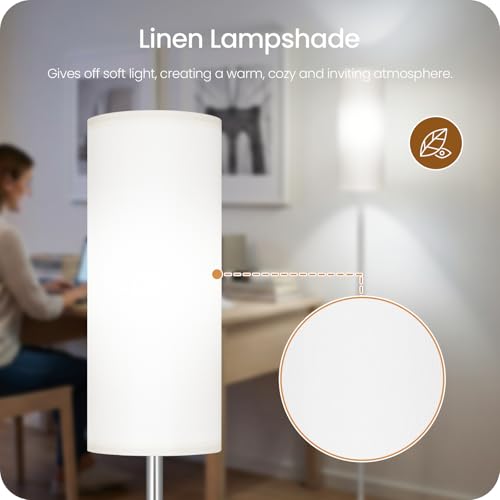 Dimmable Floor Lamps for Living Room with Remote and Foot Switch