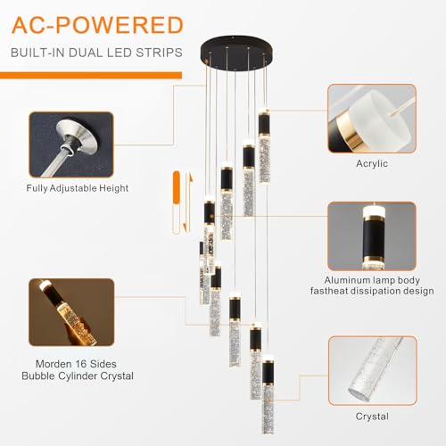 9 Lights Led Chandelier