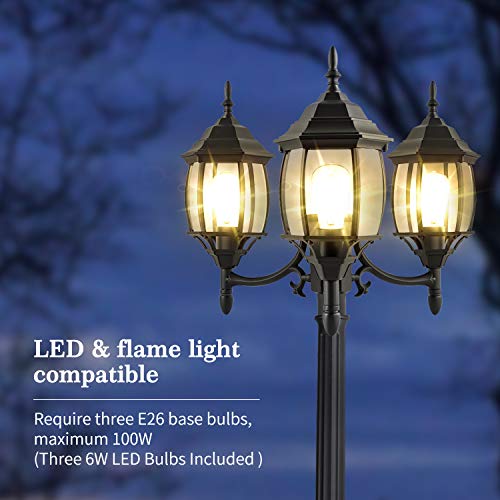 Dusk to Dawn Sensor Outdoor Lamp Post Light 3
