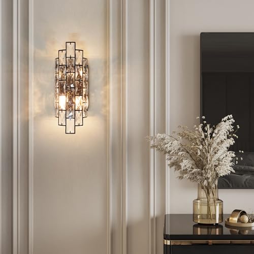 Black Crystal Wall Sconce