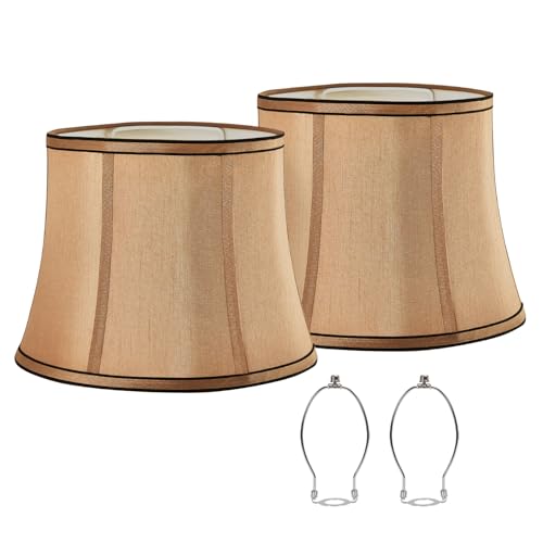 Brown Drum Lampshades Set of 2 With Royal Design (2 Count)